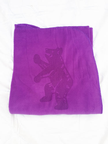Fleece deken (Mauve met grote Beer)